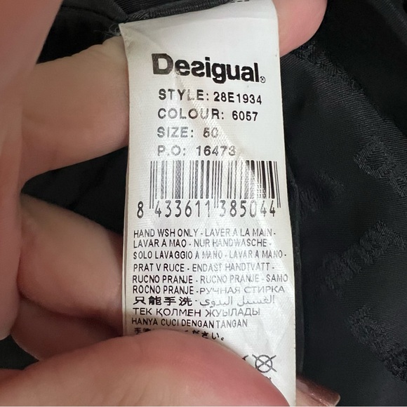 Desigual Mixed Pattern Wool Tweed Blazer Jacket - Picture 7 of 9